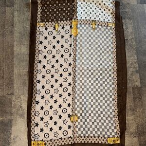 Traveler's Chic:Luggage' Print Scarf – A Unique Accessory!New Never Worn.